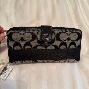 Coach Black and Gray Designer Wallet